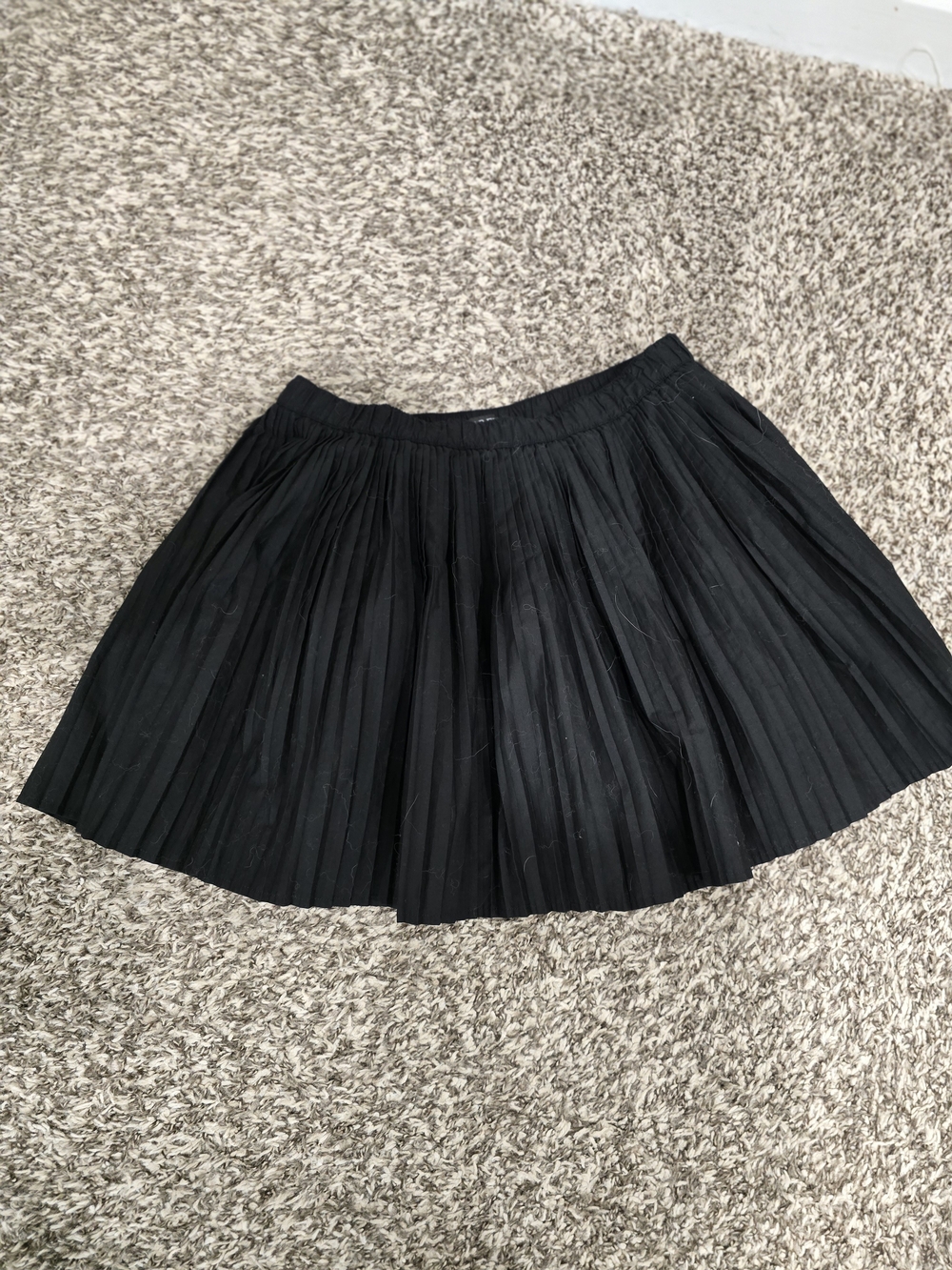 J. Crew Black Pleated Mini Skirt